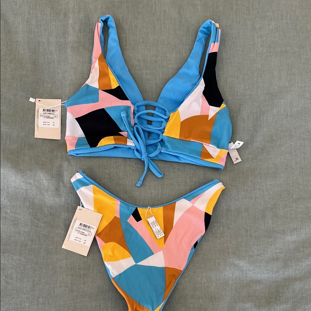 Maaji Multicolor Reversible Geometric Bikini Set - Picture 2 of 5